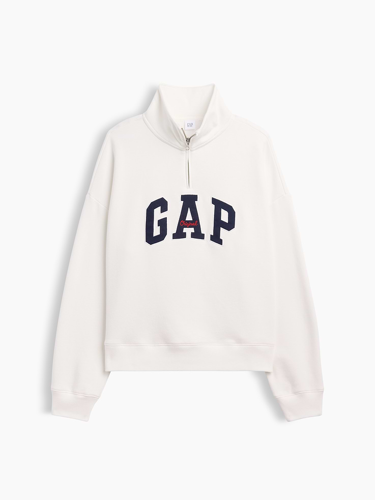 Image 5 of 5, Relaxed Gap Logo Half-Zip Mockneck Sweatshirt