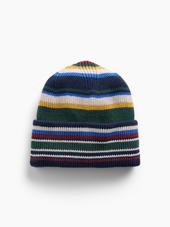 Kids 100% Cotton Happy Stripe Beanie