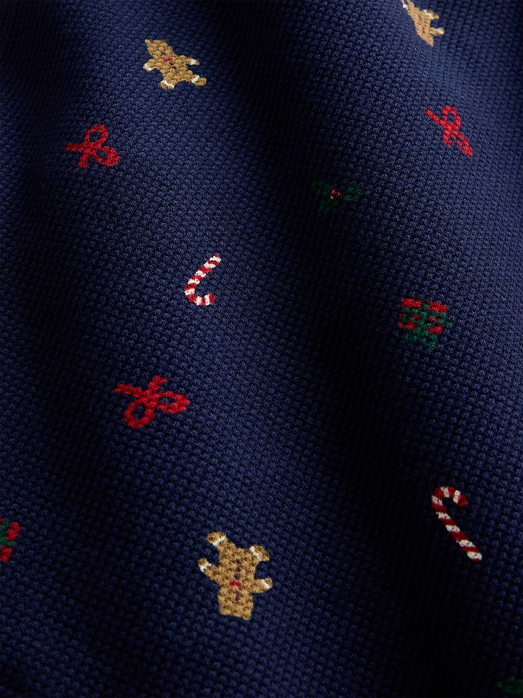 Image 3 de 4, Haut de pyjama henley en tricot gaufré