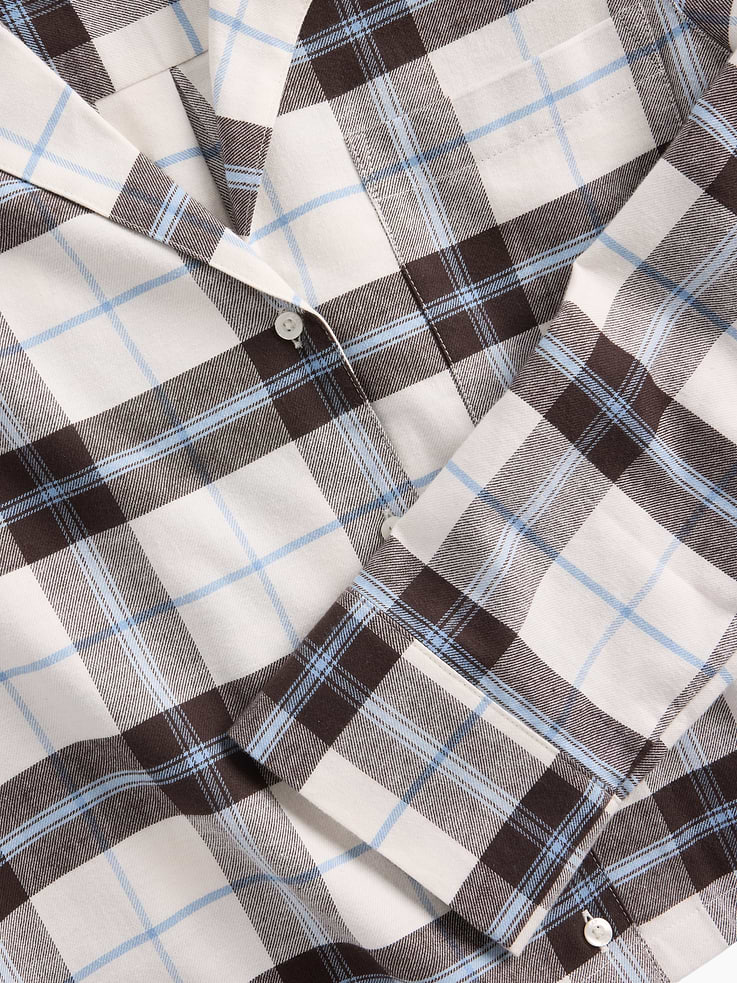Image 2 of 3, Flannel Crop PJ Shirt