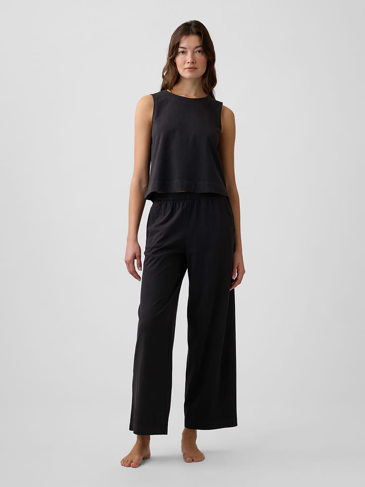 Image 1 of 4, Smooth jersey sleep pants., Elasticized waist., On-seam pockets., Note: The dye used in the crafting of this product is prone to crocking, or color transfer. Please avoid contact with light-colored fabric or upholstery., This product was made in a factory that invests in gender equity and women’s empowerment through RISE. Learn more at, Product #854797