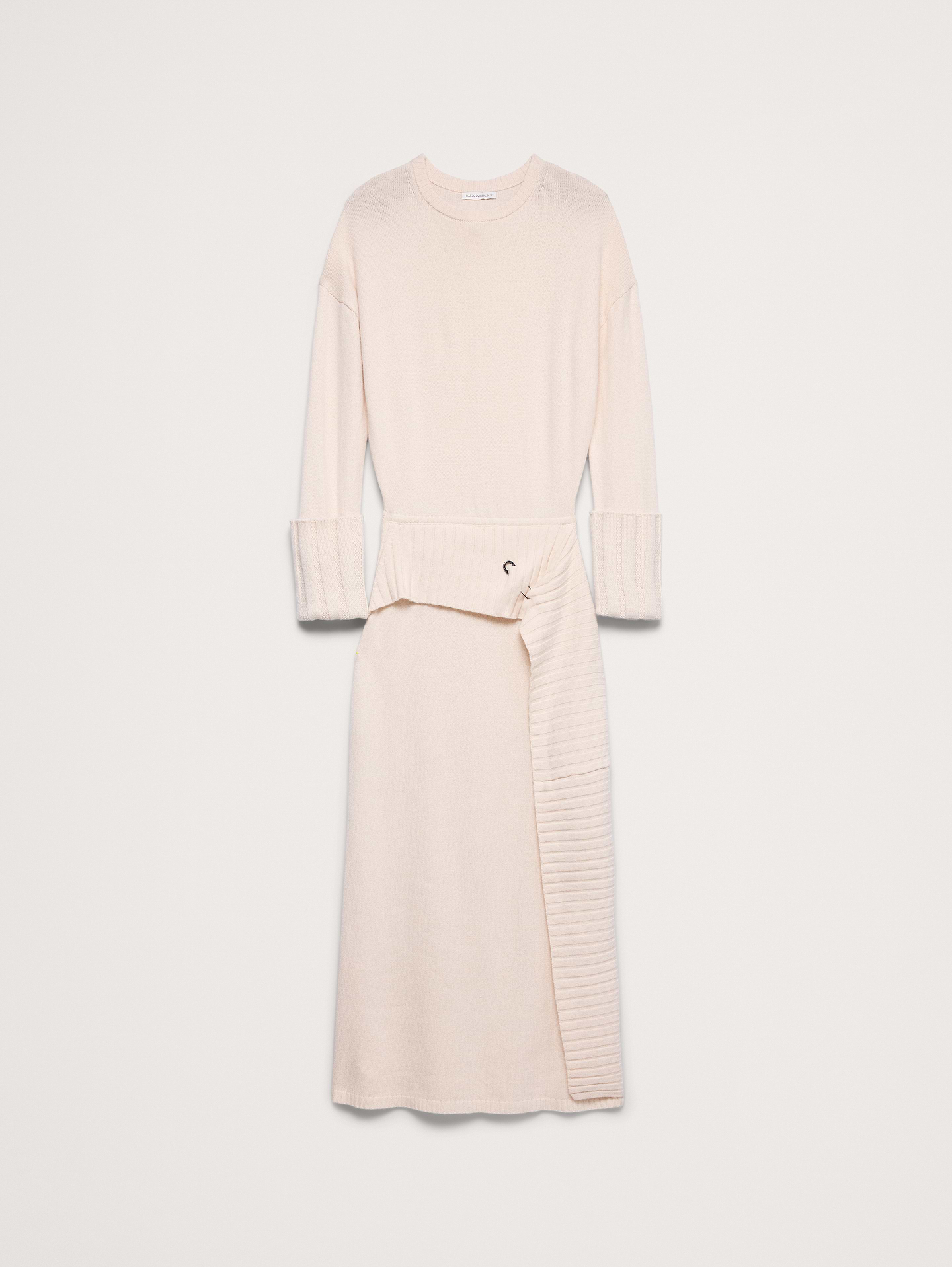 Image 6 de 8, Robe chandail longue en laine mérinos et coton