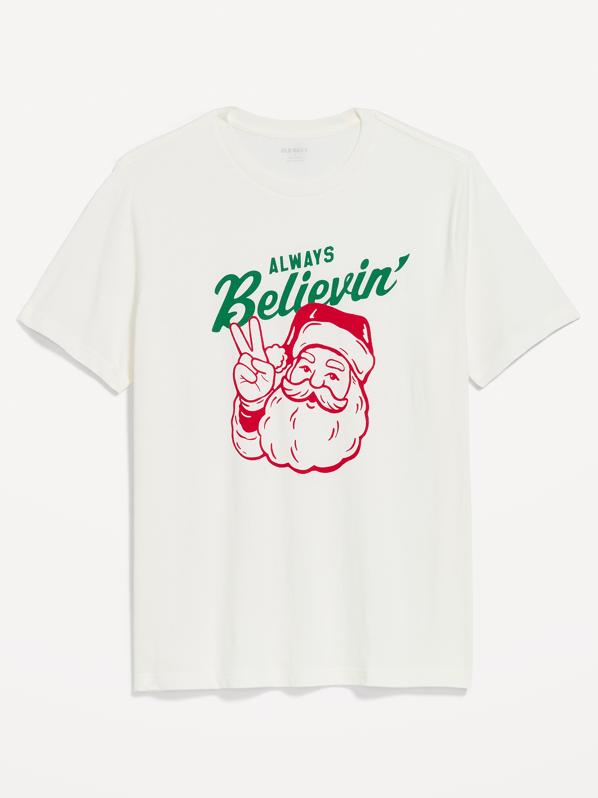 Image 1 of 2, rib-knit crew neck, short sleeves, graphic varies by color, Product #909612