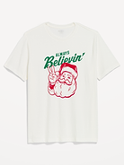 Image 1 of 2, rib-knit crew neck, short sleeves, graphic varies by color, Product #909612