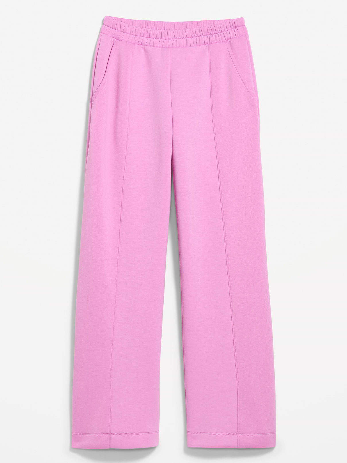 Image 1 of 4, Make your moves in Old Navy Sport's Bounce Fleece: Our signature smooth spacer fabric that keeps its shape., elasticized waist, hip pockets, seamed front leg, pull-on style, 4-way stretch, breathable, Product #583458