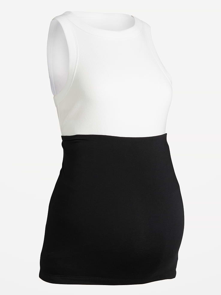 Image 1 of 2, grip hem to hold band in place, stretch fabric that expands with your bump, adds a smooth layer over jeans or leggings, Product #1183382