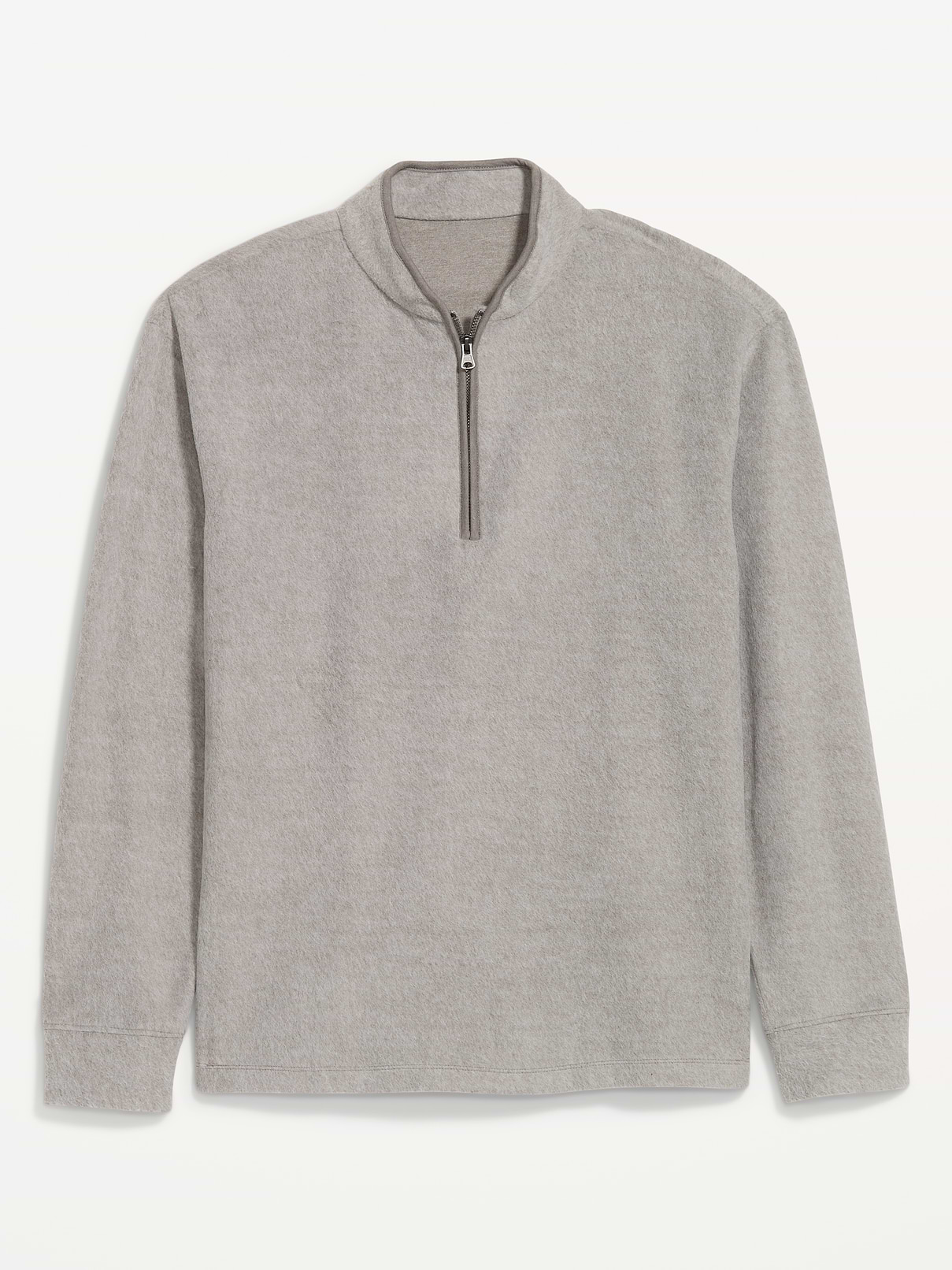 Image 1 of 3, mock neck, quarter-zip front, long sleeves, easy pullover style, Product #1181898