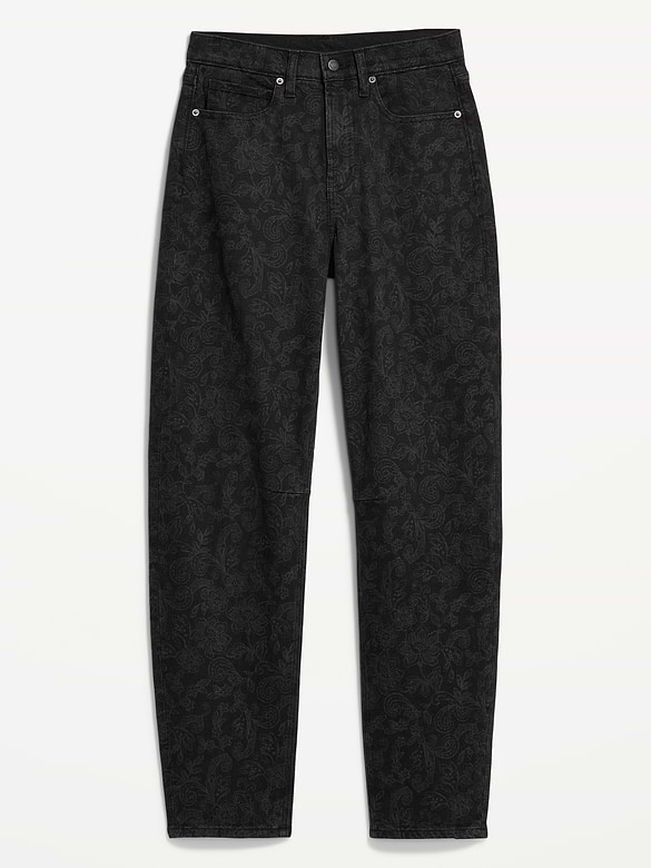 High-Waisted Baggy Barrel Jeans