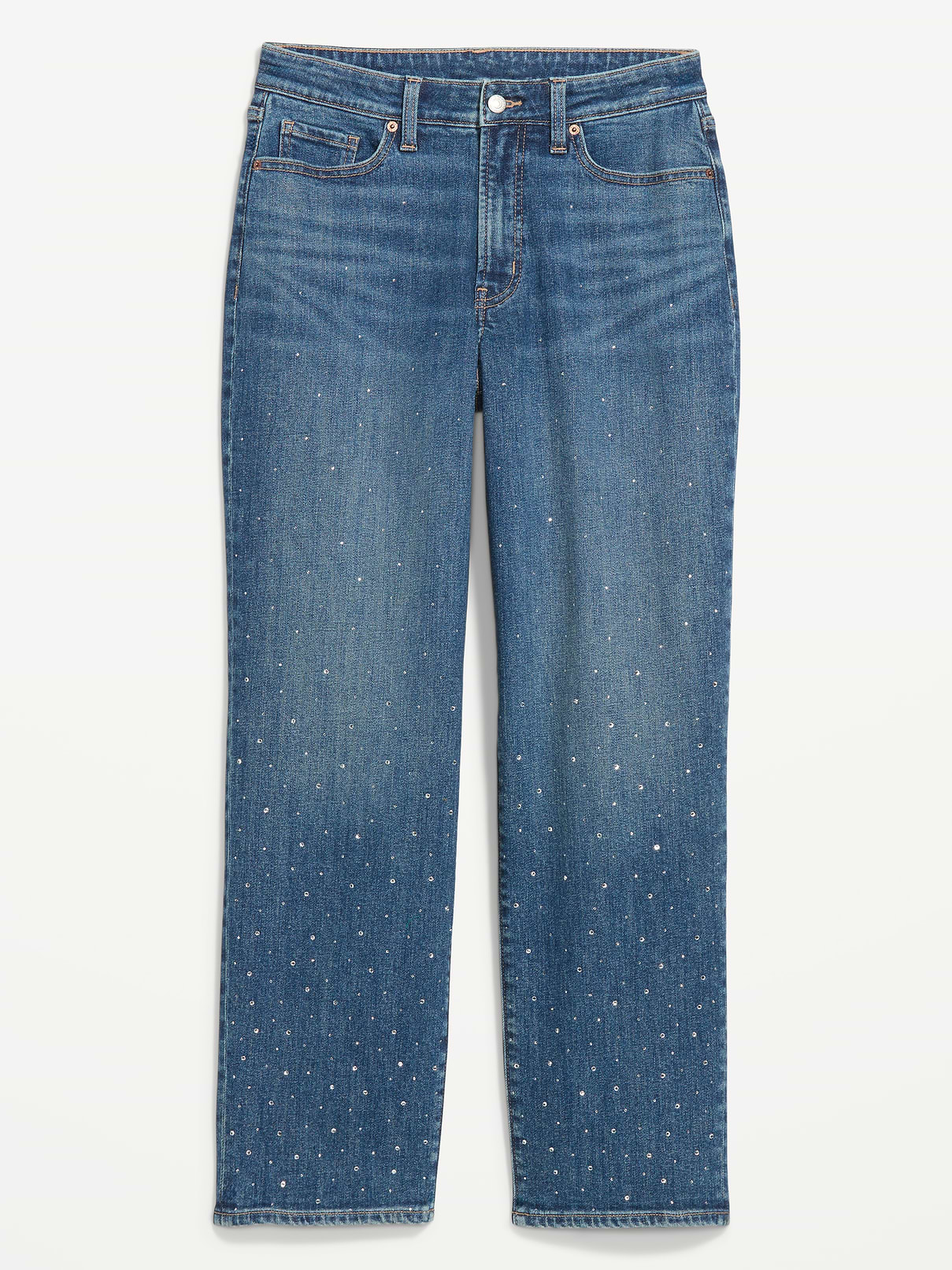 Image 2 of 4, Curvy High-Waisted OG Loose Embellished Jeans