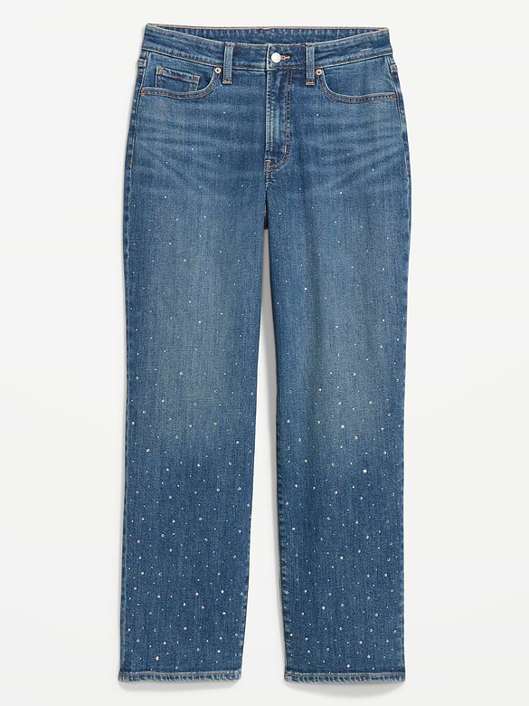Curvy High-Waisted OG Loose Embellished Jeans