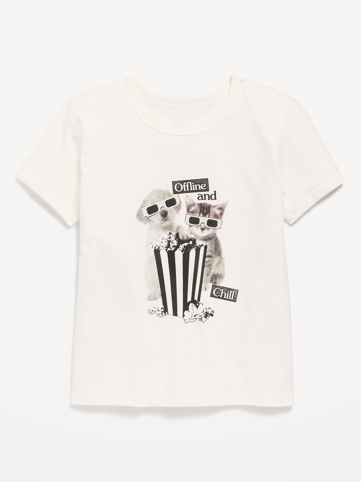 Image 1 of 2, crew neck, short sleeves, graphic at front, Product #1182398