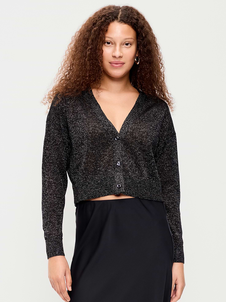 Image 1 of 6, v-neck, long sleeves, button front, Product #1182259
