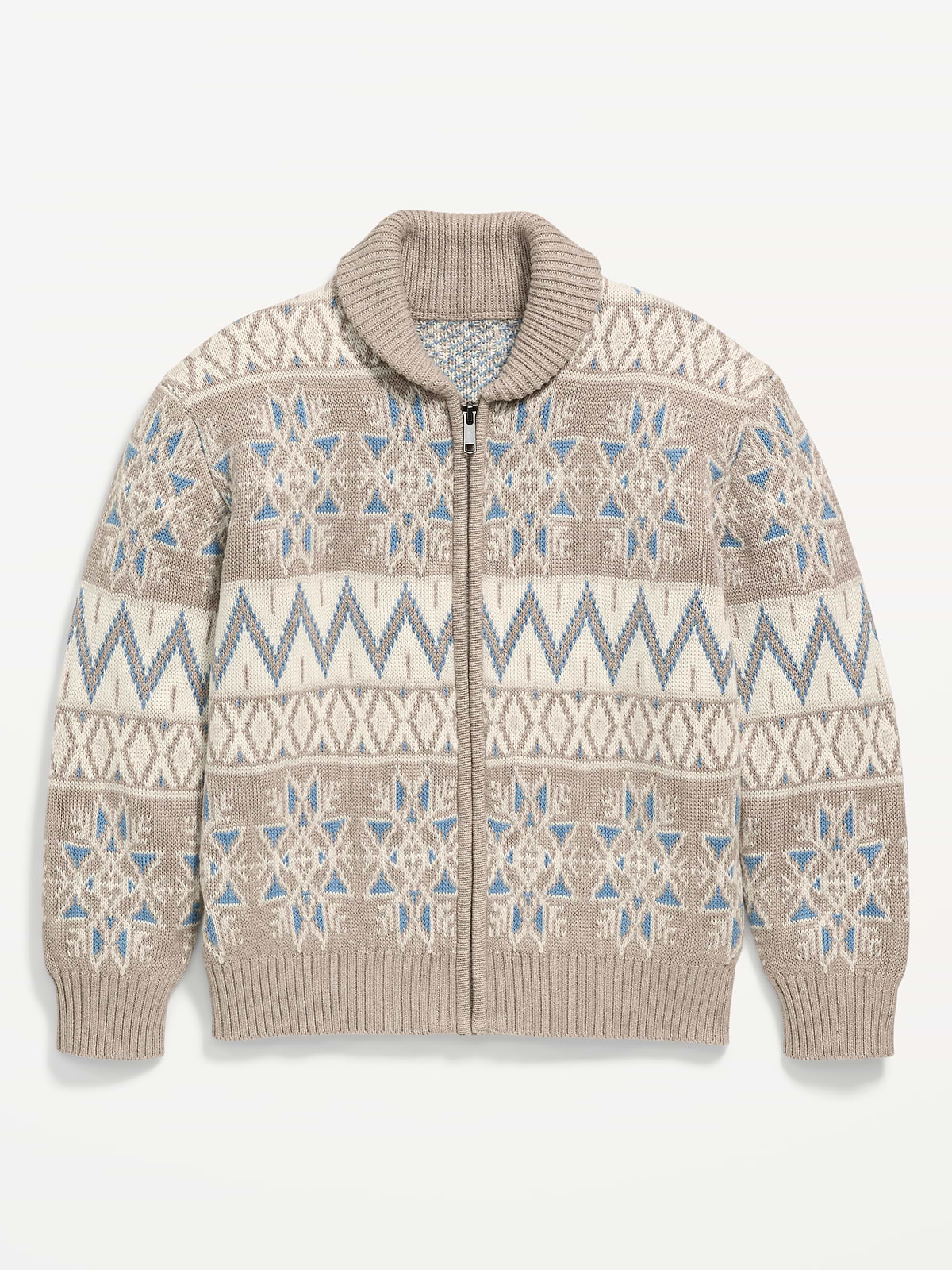 Oversized Full-Zip Cardigan Sweater for Boys