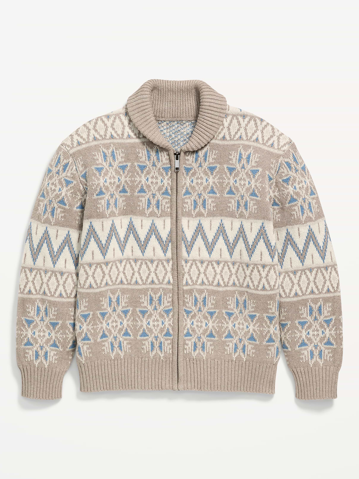 Image 2 of 3, Oversized Full-Zip Cardigan Sweater for Boys