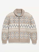 Image 2 of 3, Oversized Full-Zip Cardigan Sweater for Boys