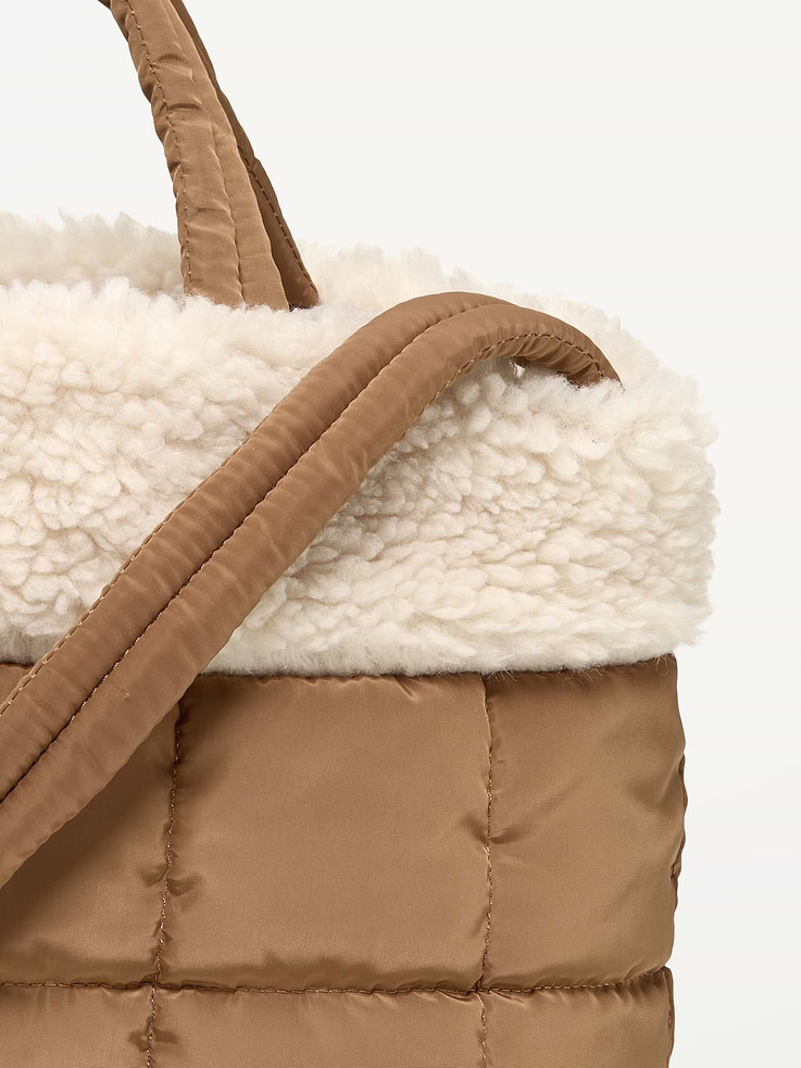 Image 4 of 4, Active Puffer Sherpa-Lined Mini Tote