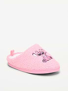 Image 1 of 4, textured outsole, open heel, cushioned foot bed, sherpa upper, microfleece lining, licensed graphic, ©Disney, Product #1184166