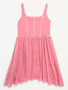 Image 2 of 2, Sleeveless Fit and Flare Velvet Dress for Girls