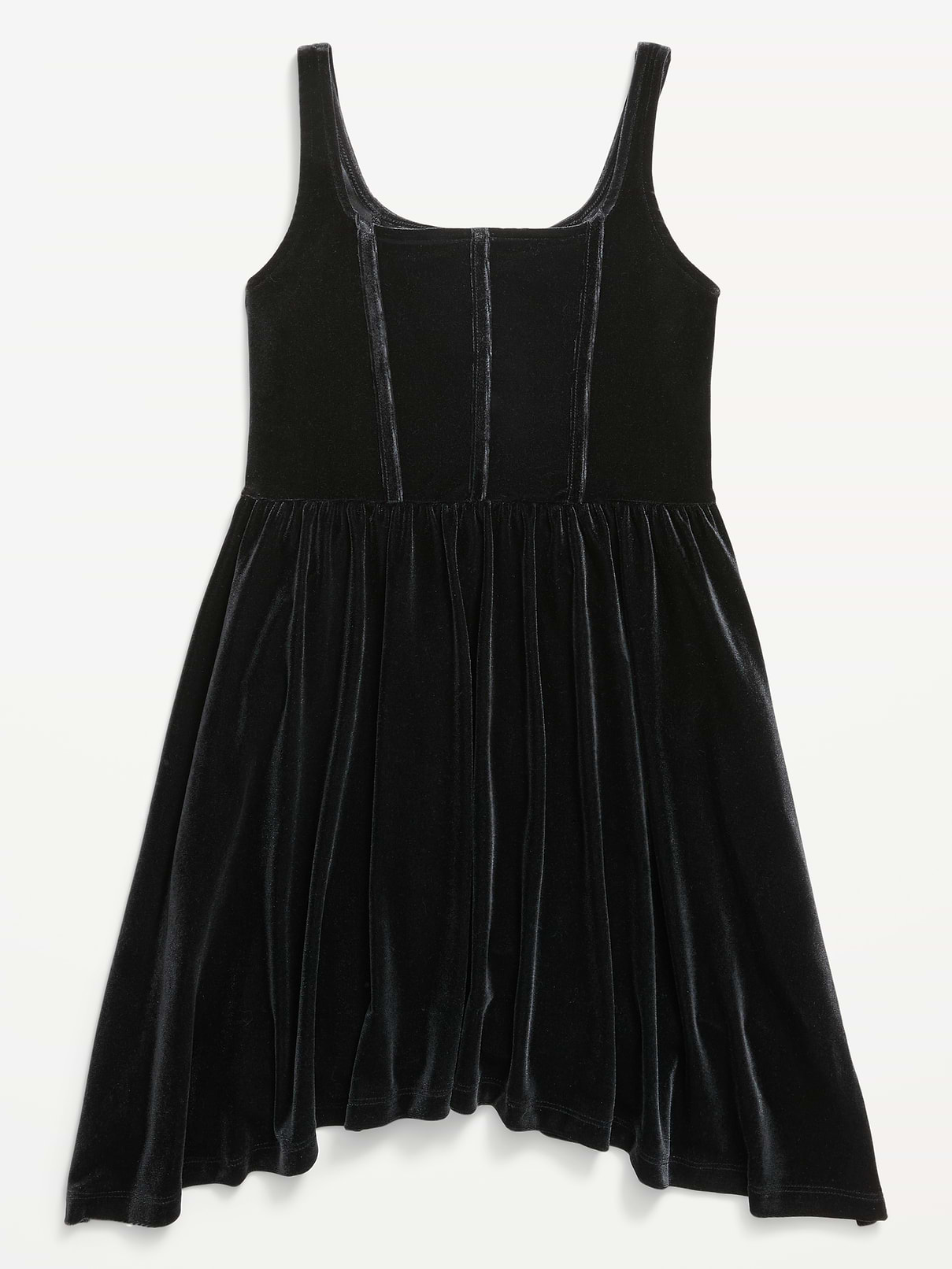 Sleeveless Fit and Flare Velvet Dress for Girls