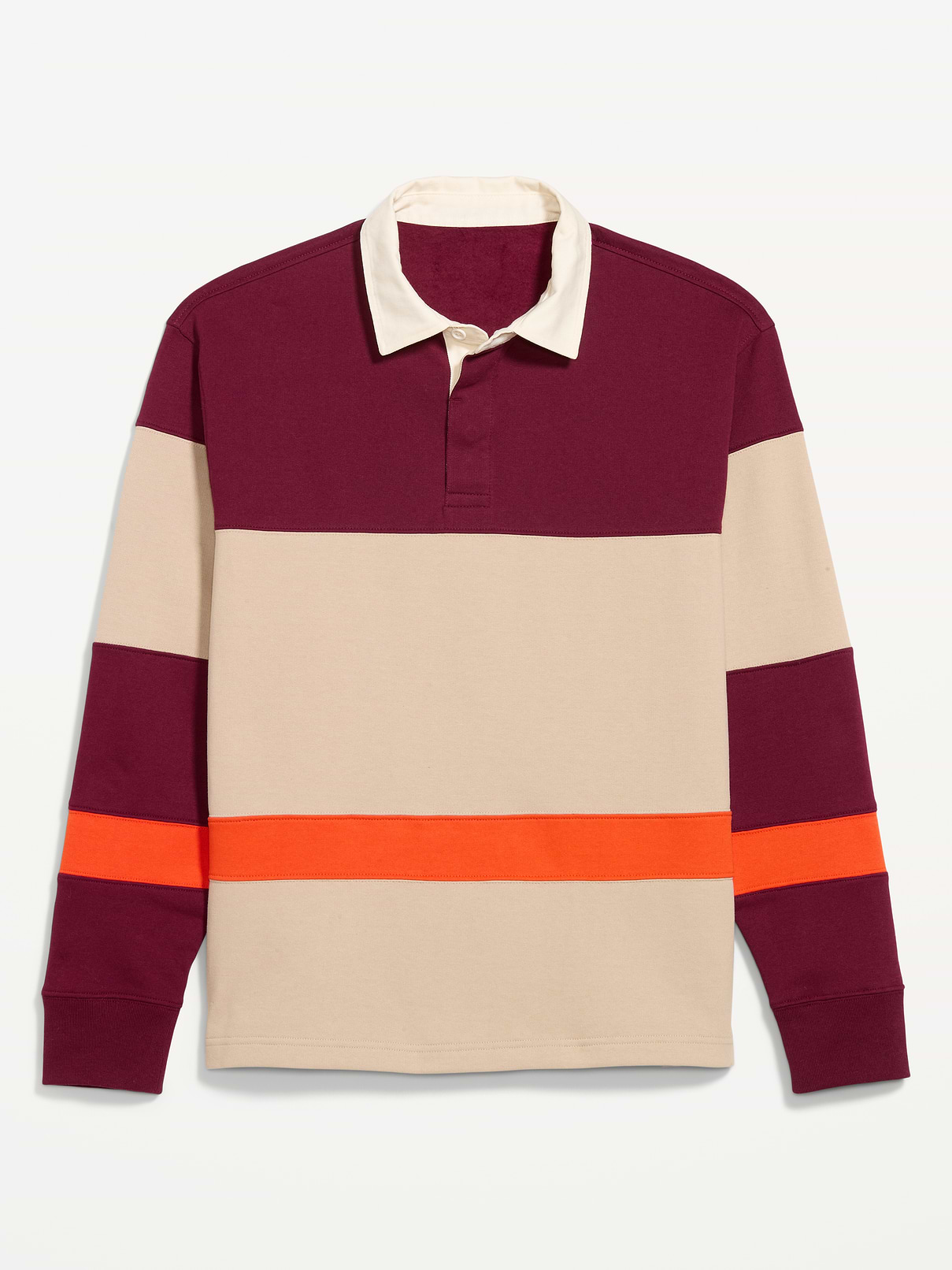 Image 2 of 2, Long-Sleeve Rugby Polo Shirt