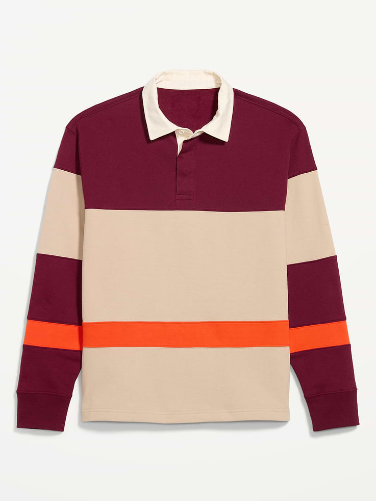 Image 2 of 2, Long-Sleeve Rugby Polo Shirt