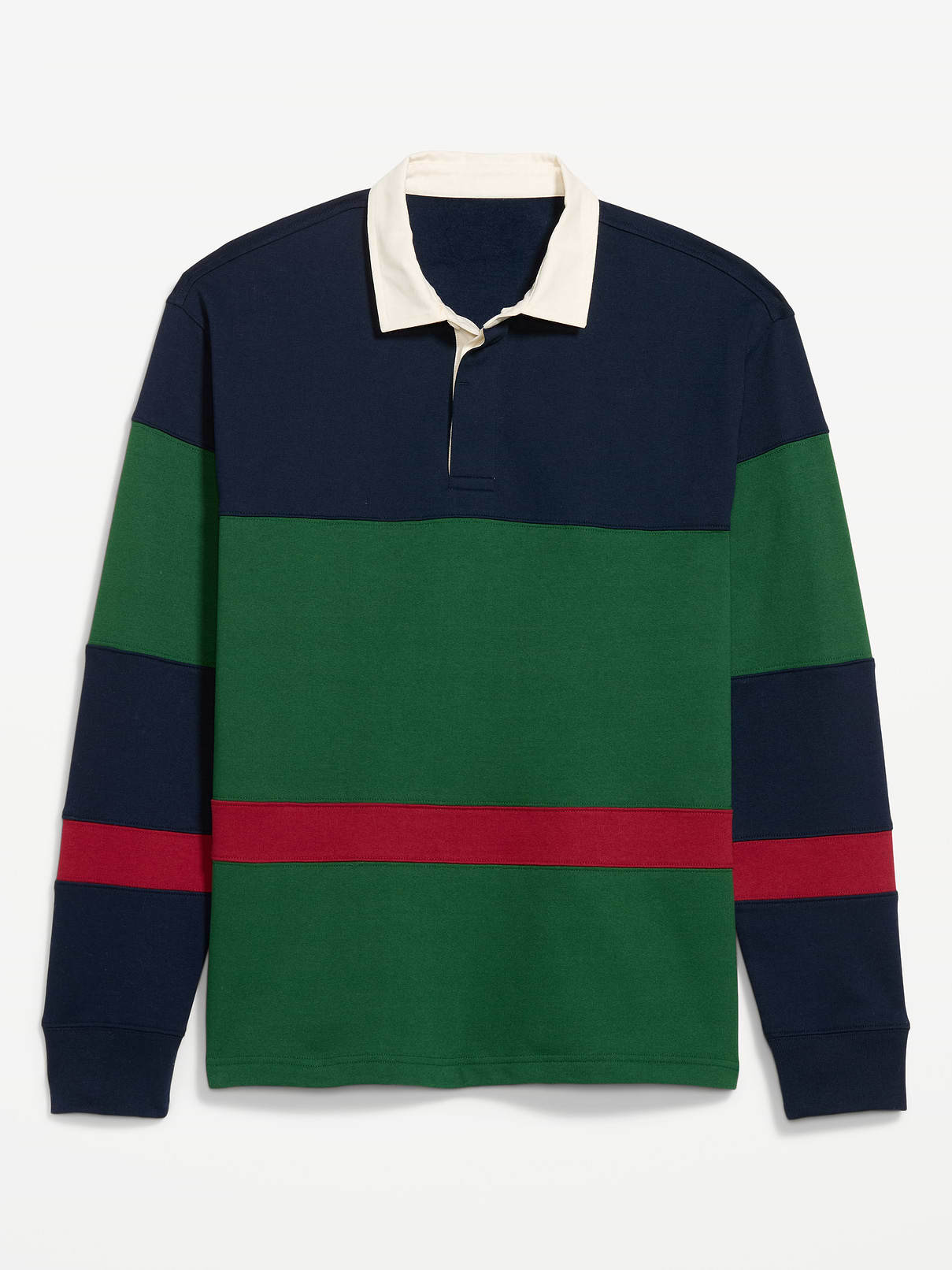 Image 2 of 2, Long-Sleeve Rugby Polo Shirt