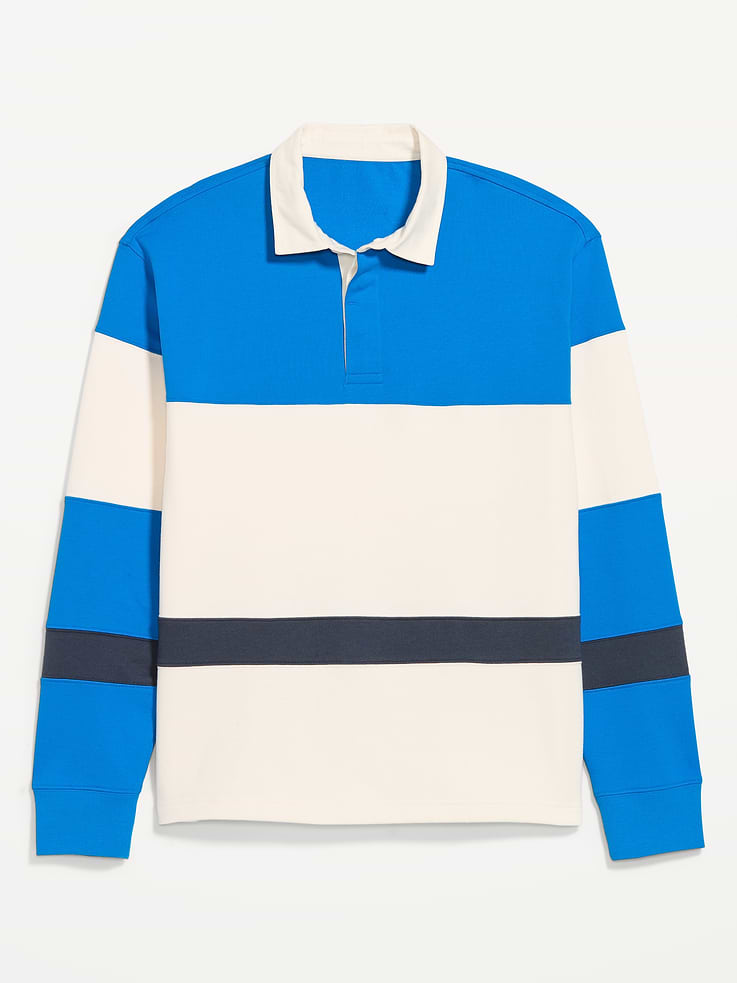 Image 2 of 2, Long-Sleeve Rugby Polo Shirt