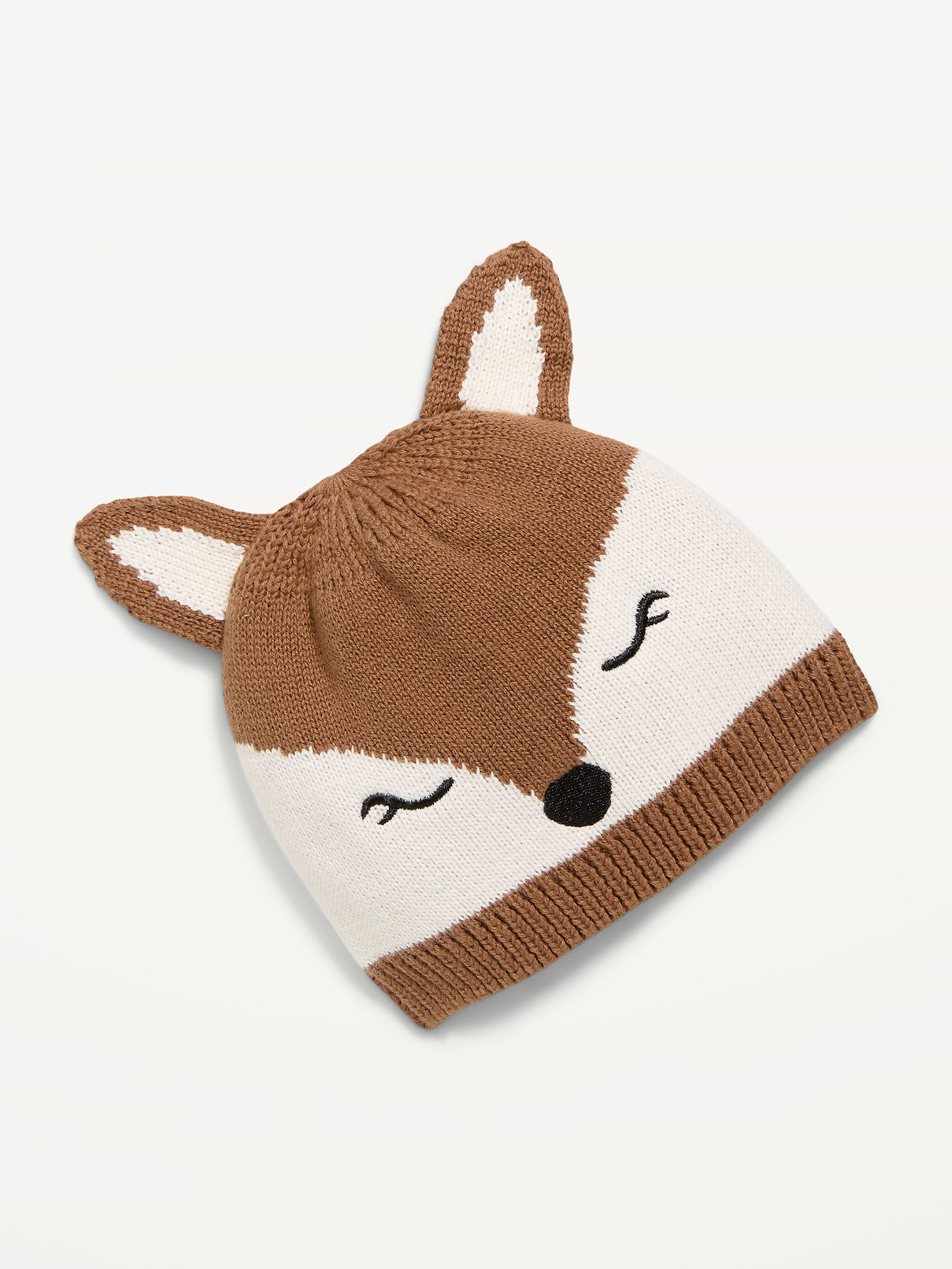 Image 1 of 2, embroidered reindeer graphic, ribbed cuff, Product #1185031