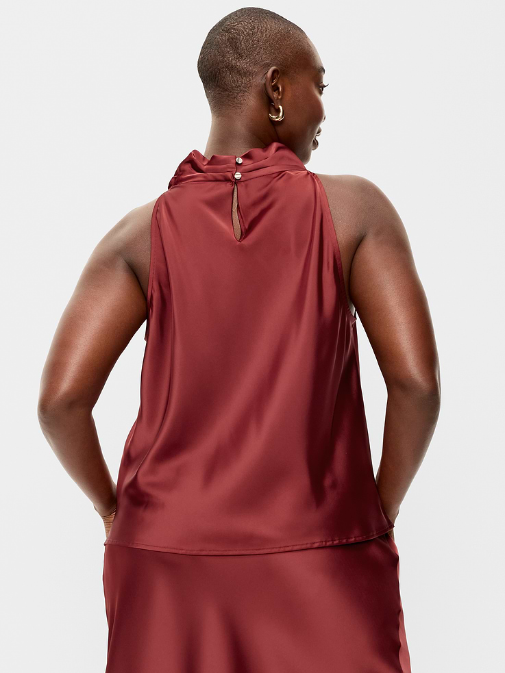 Image 3 de 4, Camisole à col cagoule en satin