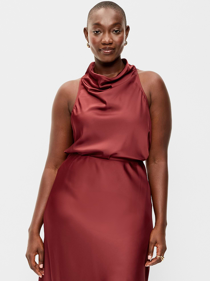 Image 2 de 4, Camisole à col cagoule en satin