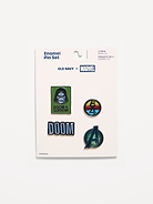 Image 1 of 1, Celebrate the highly anticipated Marvel Studios’ Avengers: Doomsday with this limited-edition set of collectible pins., Featuring four iconic Avengers emblems inspired by the film, this four-pack is the perfect way to show off your fandom. Style them on your favorite denim jacket, jean pocket, or denim bag—or add them to a hat, backpack, and more. Collect them, wear them, and get ready for Avengers: Doomsday, in theaters 12/18/2026., Product #1189557