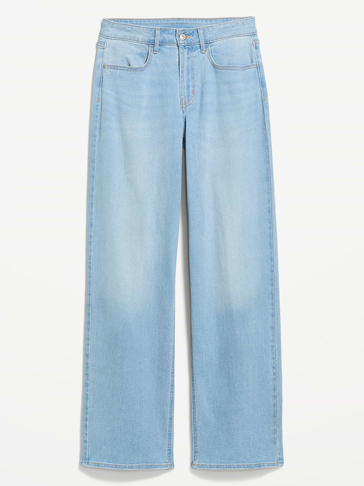 Image 1 of 6, A new and improved roomy leg with fuller hips., no-gap high waist, zip fly, wide leg, Product #1190427