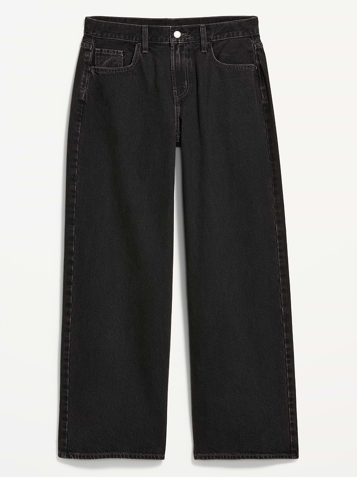 Image 5 of 6, Curvy Mid-Rise Wow Baggy Wide-Leg Jeans