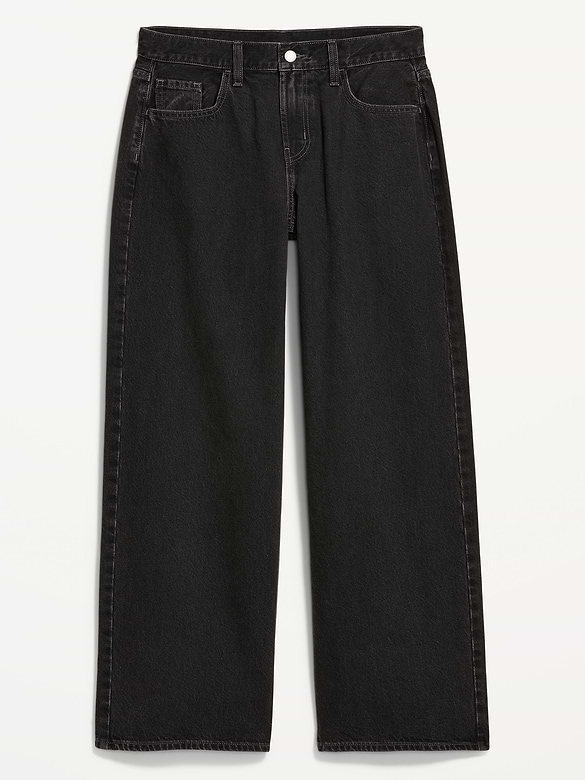 Curvy Wow Mid-Rise Baggy Wide-Leg Jeams