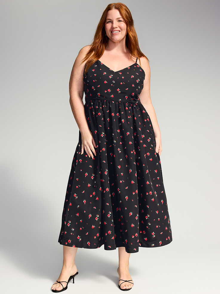 Image 7 of 8, The Occasion by Old Navy Sleeveless Fit and Flare Midi Dress