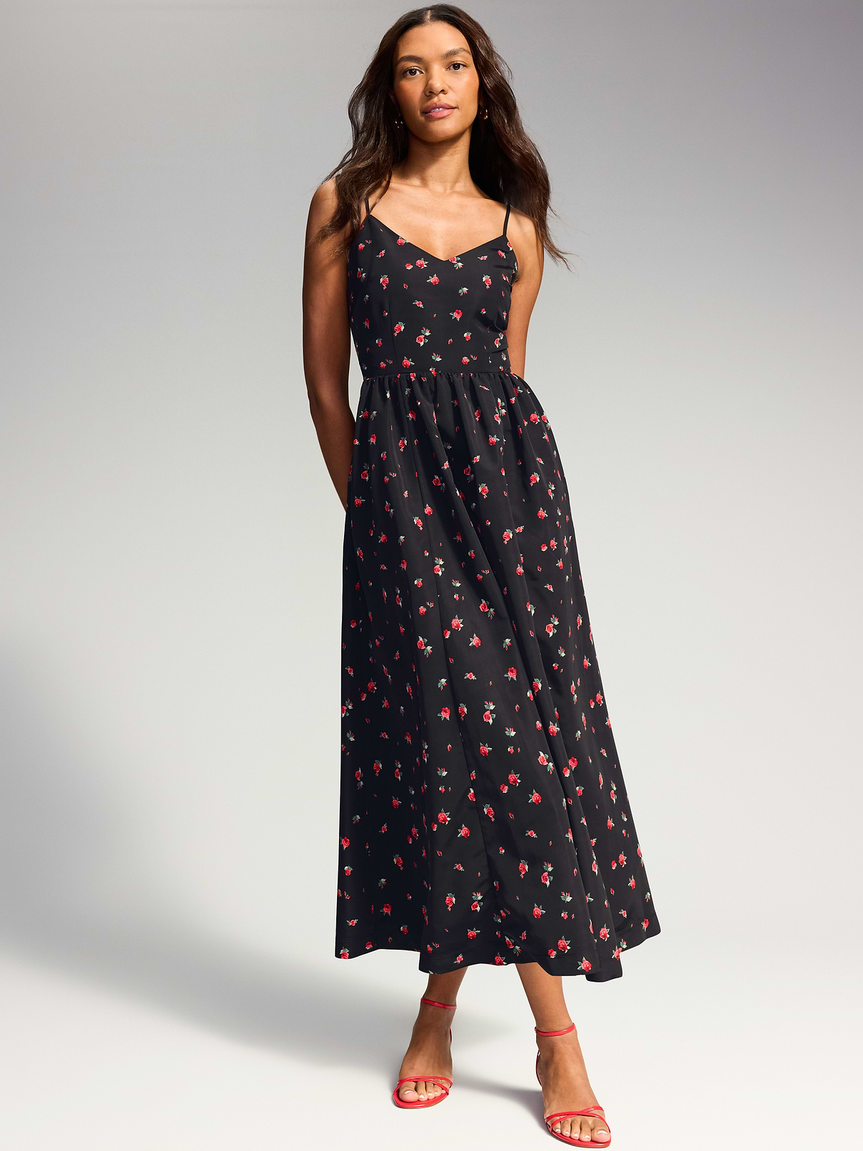 The Occasion by Old Navy Sleeveless Fit and Flare Midi Dress