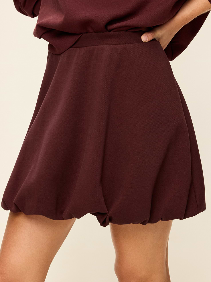 Image 6 of 10, Dynamic Fleece Pique Bubble-Hem Skirt