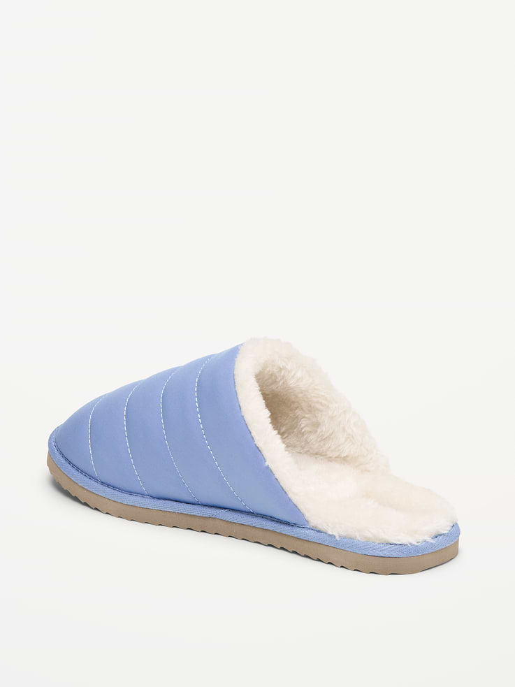 Image 4 of 4, Puffer Sherpa Slippers for Women