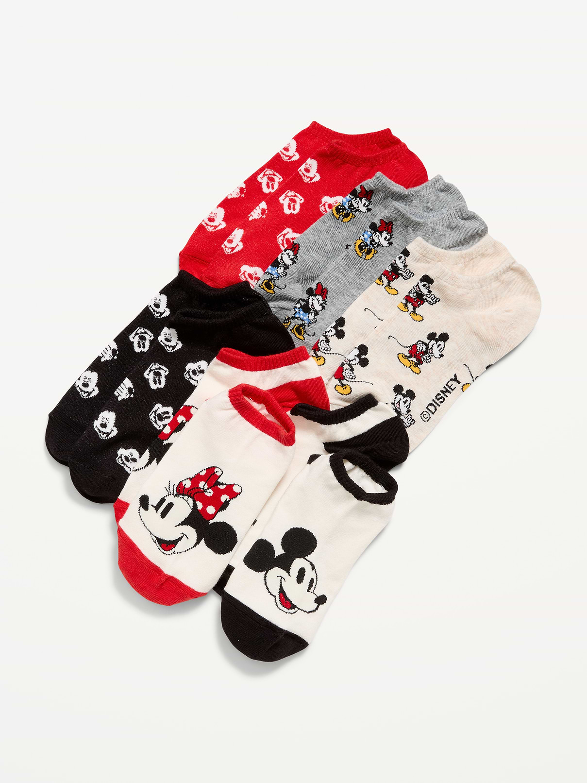 Image 1 of 1, pack includes 6 pairs of novelty socks, rib-knit ankle opening, notched seams for comfort, licensed graphics, © Disney, Product #811336