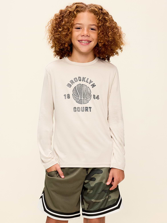 CloudMotion Long-Sleeve Performance T-Shirt for Boys