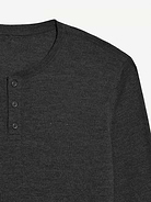 Image 3 of 3, Long-Sleeve Waffle Henley T-Shirt