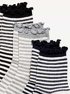 Image 2 of 2, Ruffled Crew Sock 3-Pack for Women
