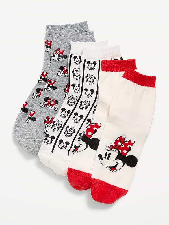 Disney© 3-Pack Crew Socks for Women