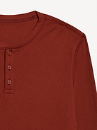 Image 3 of 3, Long-Sleeve Waffle Henley T-Shirt