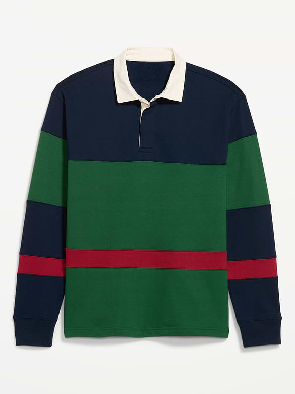 Long-Sleeve Rugby Polo Shirt