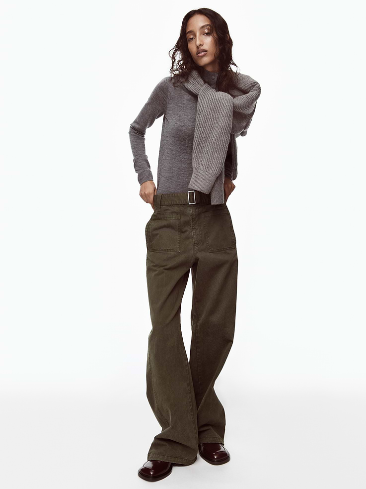 Image 8 of 10, Gap × Victoria Beckham High Rise Utility Pants