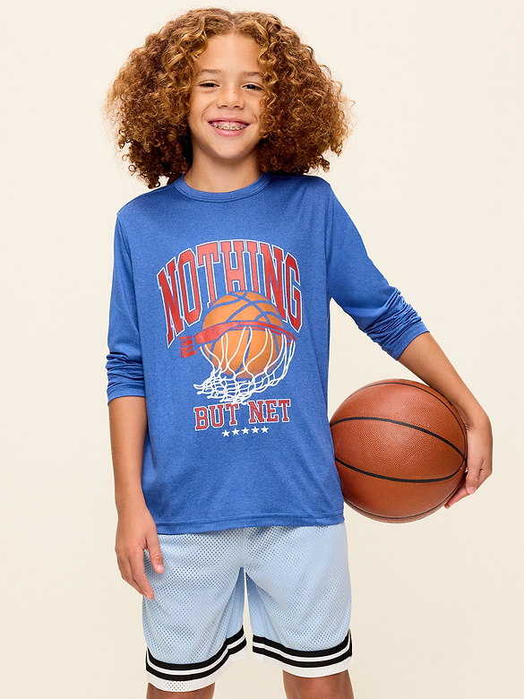 CloudMotion Long-Sleeve Performance T-Shirt for Boys