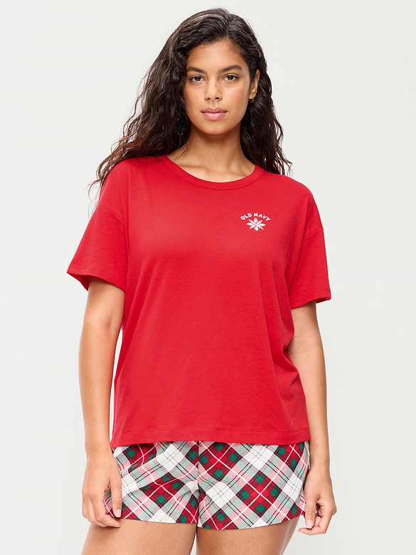 Short-Sleeve Graphic Pajama T-Shirt