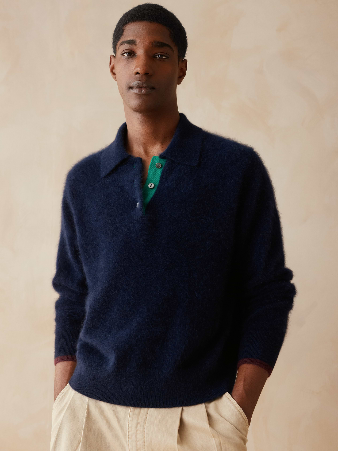 Image 2 of 8, Banana Republic x Zankov | Frankie Cashmere Sweater Polo