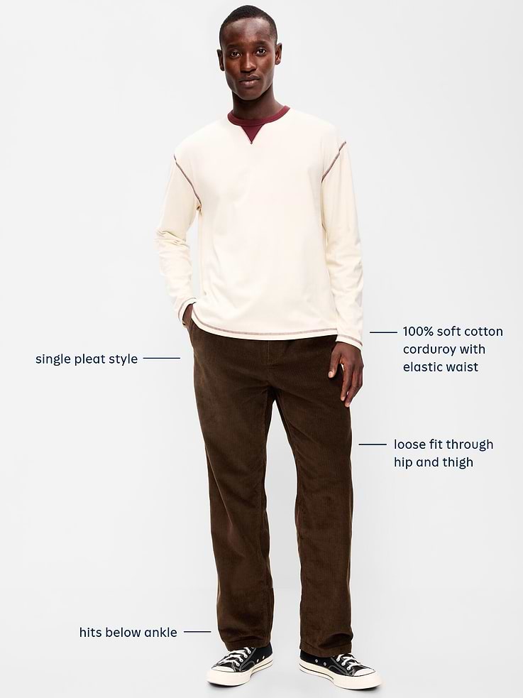 Image 5 of 6, 90s Loose Corduroy Pants
